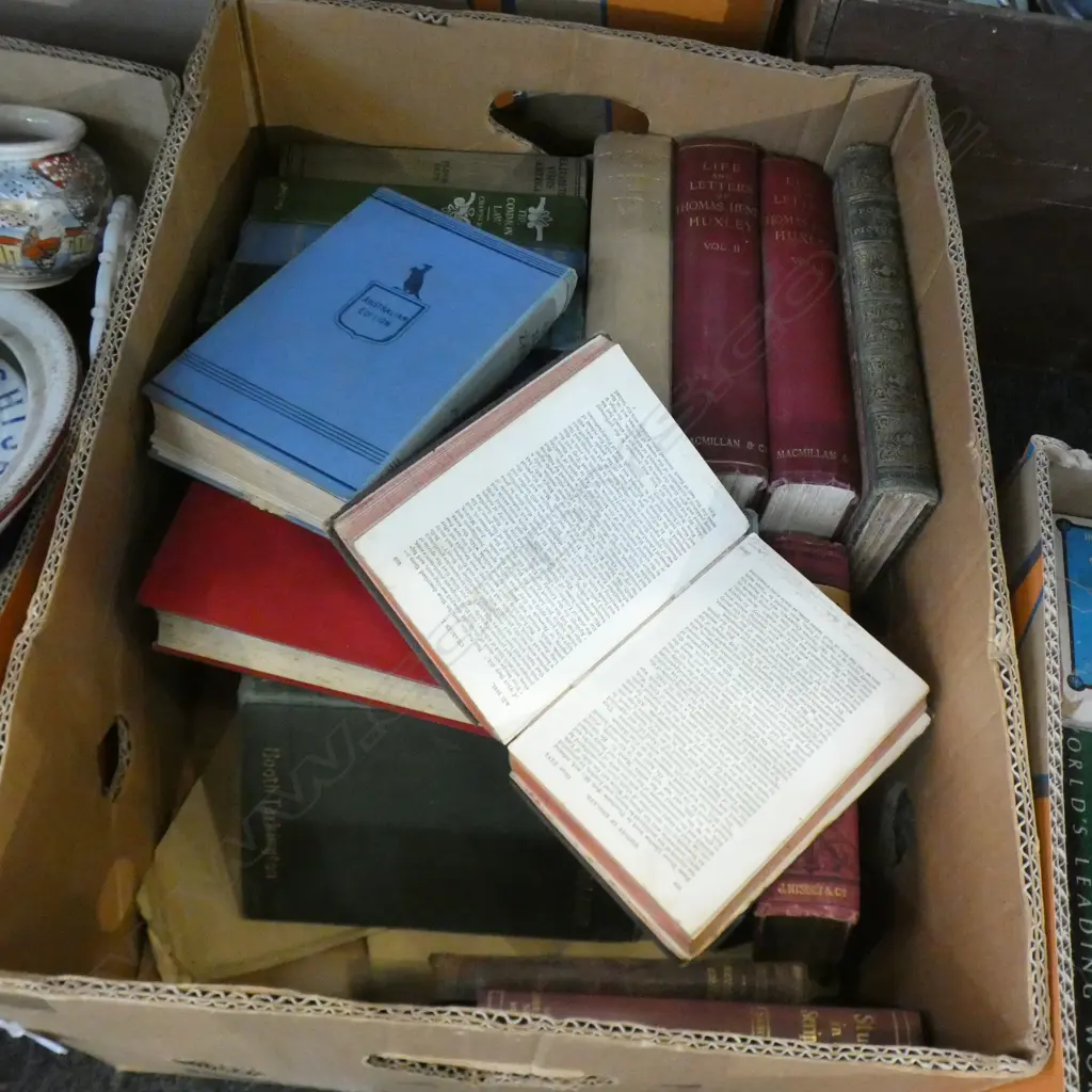 BOX LOT VINTAGE BOOKS EX. HIGHWIC HOUSE INCL. 'OLD NZ' BY 'A PAKEHA MAORI' Image 1++