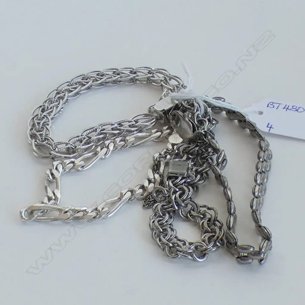 FOUR SILVER BRACELETS Image 1++
