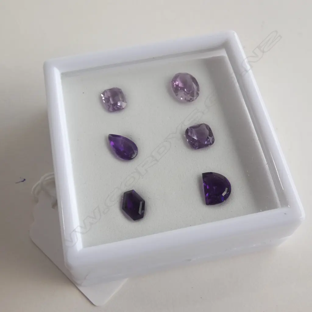 6 ASST AMETHYST STONES 8.4CT Image 1++