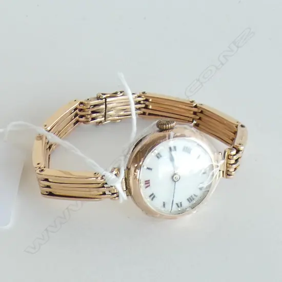 EDW. LADIES GOLD WRIST WATCH COVER LOOSE 30 GRAMS