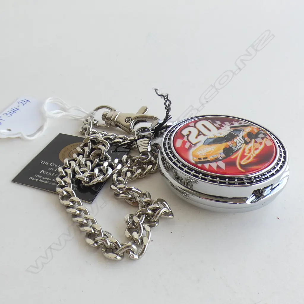 FRANKLIN MINT NASCAR POCKET WATCH & CHAIN - W ORIGINAL SWING TAG  Image 1++