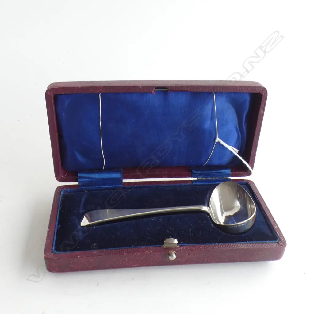 BOXED SILVER BABY FEEDING SPOON SHEFFIELD 1907 31gm Image 1++