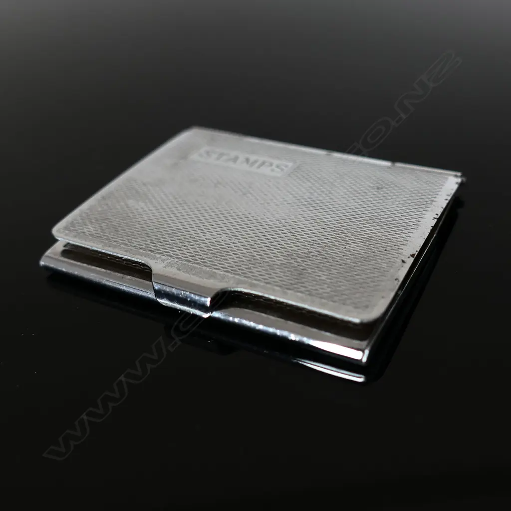 Two Compartment Stamp Case Chrome Plated, Image 1++