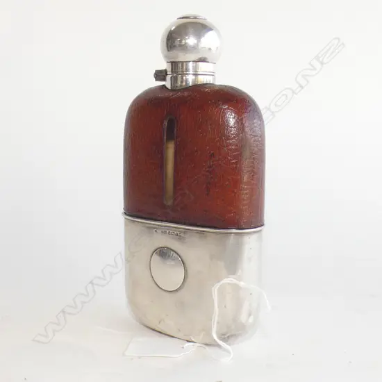 STG SILVER HIP FLASK SHEFFIELD 1886