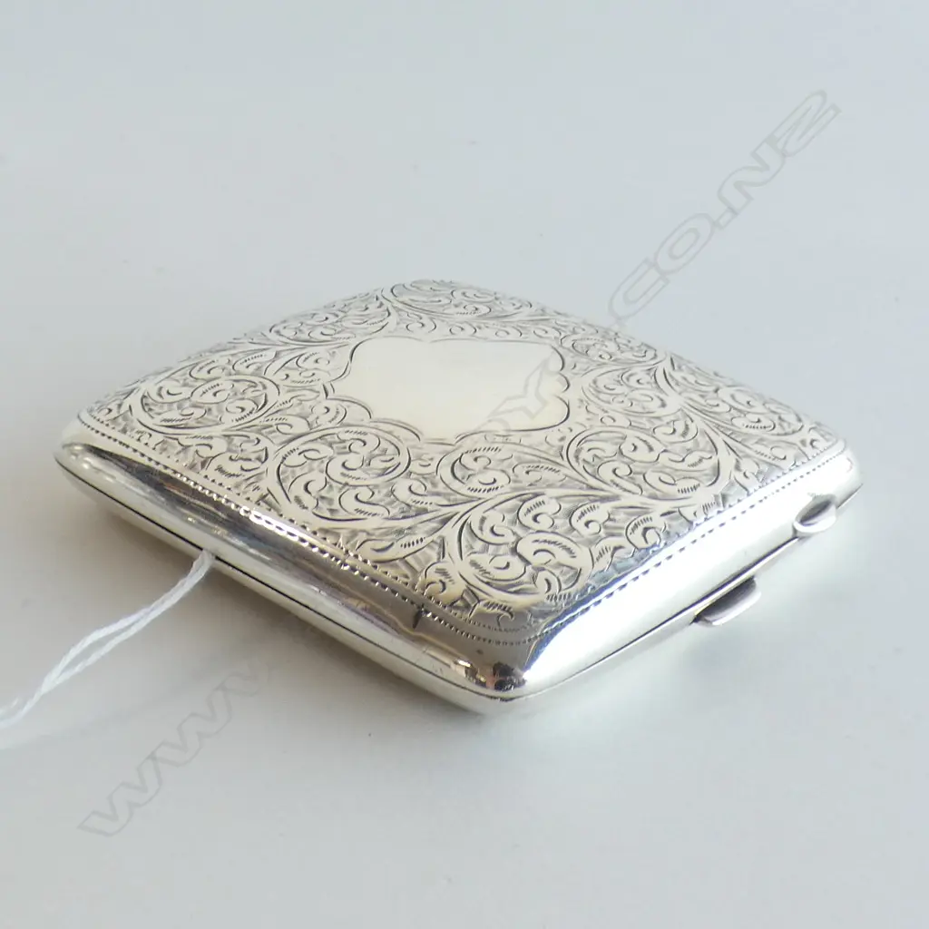 STG SILVER CIGARETTE CASE, B'HAM 1906 107 GRAMS Image 1++