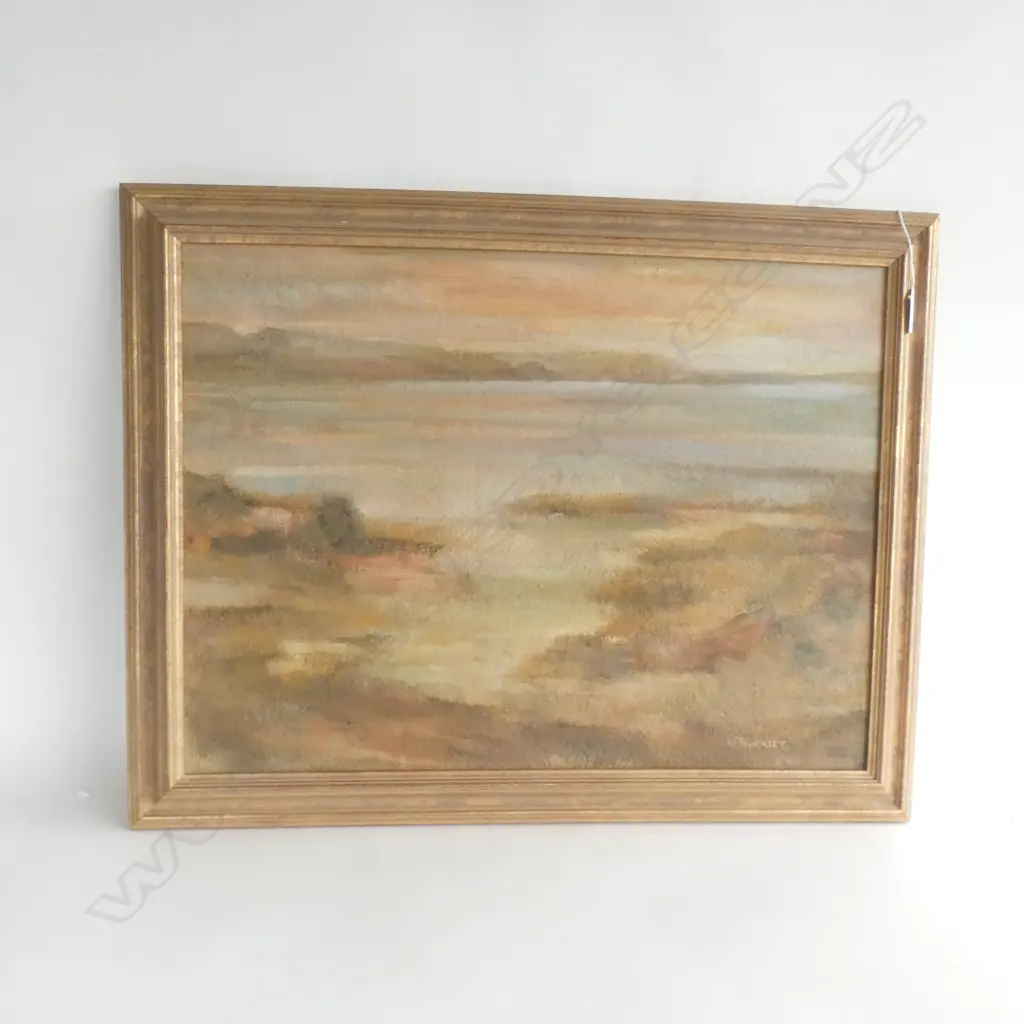 WILLIAM BUCKLEY "LOWTIDE MANUKAU HARBOUR"  OIL ON BOARD  430x590mm Image 1++