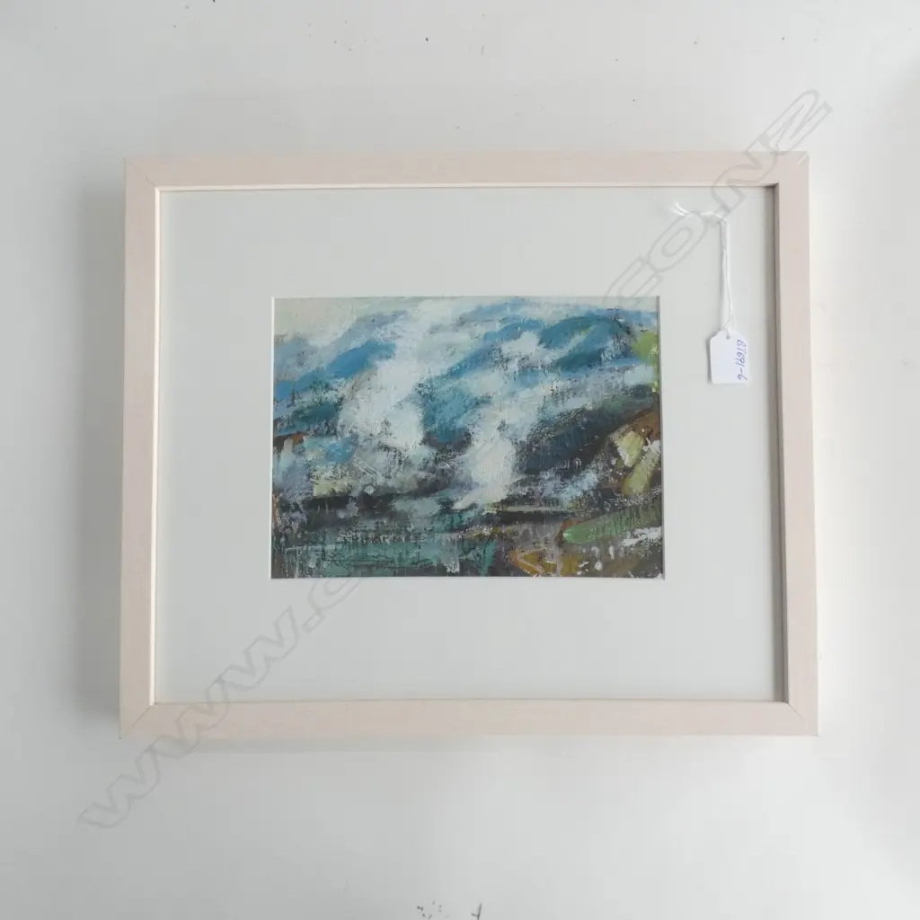 RUSSELL HOLLINGS THERMALS ACTIVITY ROTORUA OIL ON CARD 185x250mm Image 1++