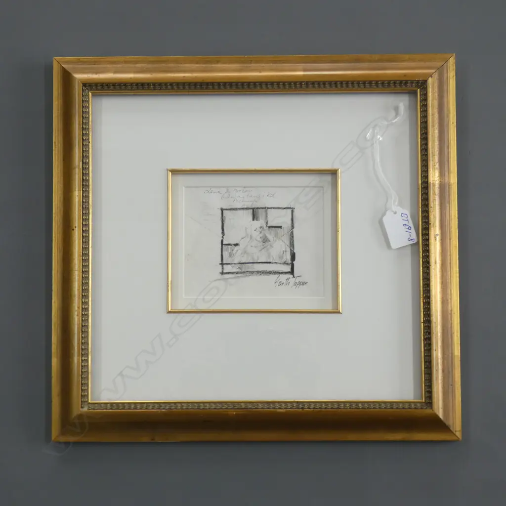 GARTH TAPPER STUDY FOR A PAINTING INK 100x125mm  Image 1++