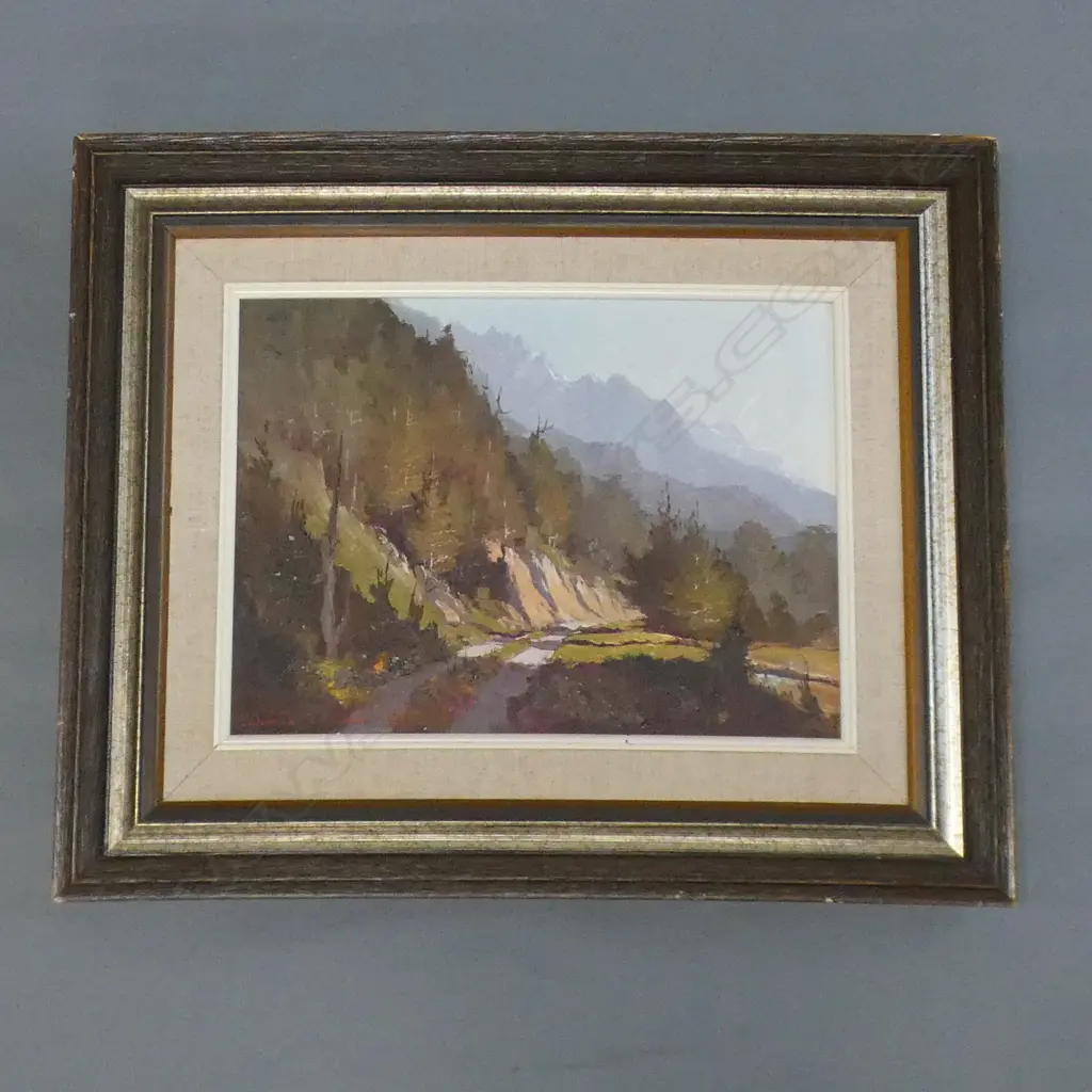 WALLACE T. KEOWN (b.1938), OIL ON BOARD 'OLE RD EGLINGTON VALLEY' Image 1++