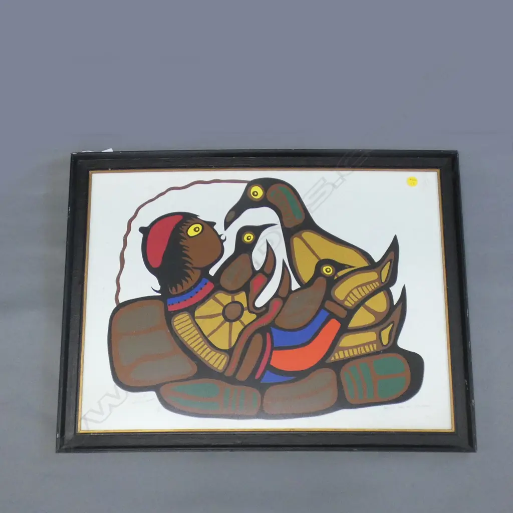 NORVAL MORRISSEAU 'PETER AND HIS FRIENDS' PRINT 18/99 550x750mm Image 1++