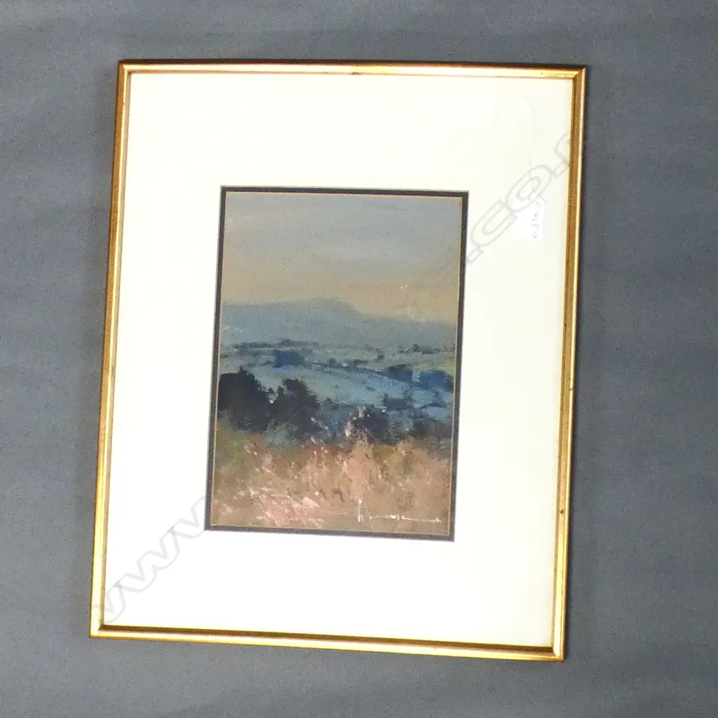 ROBERT HAGEN (AUST.b1947) ACRYLIC 'GLOW OVER THE VALLEY'  SIGNED 255x180mm Image 1++