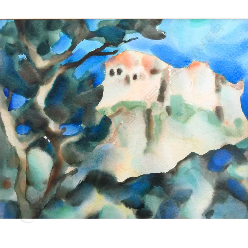GERMAN CASTLE, WATERCOLOUR, SIGNED & ENTITLED TO REVERSE, 360 X 460mm Image 1++