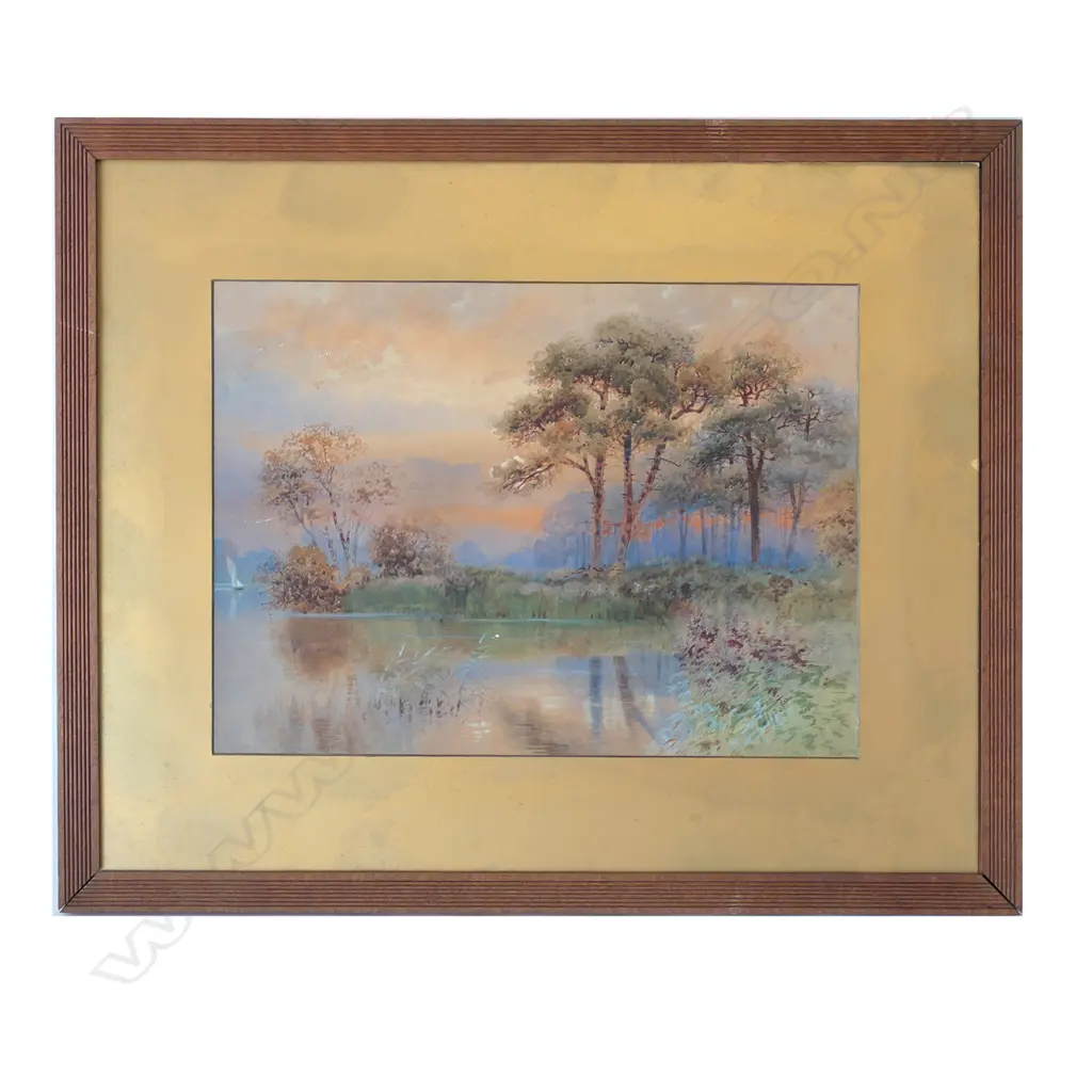HOWARD GAYE, WATERCOLOUR 'LAKE SCENE'   390 X 540MM Image 1++