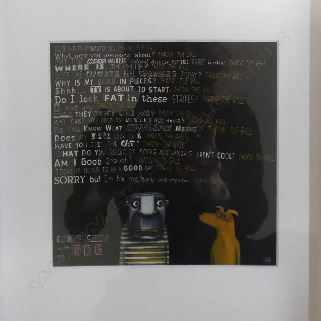 4 PRINTS; TONY CRIBB 'CONVERSATIONS WITH DOG' 180mm sq, ICE FOLLIES, WINIFRED ATWELL (SIGNED), ALBERT NAMATJIRA Image 1++
