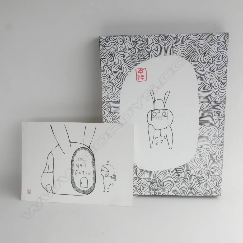 (D) CONTEMPORARY JAPANESE WORK ON CANVAS PLUS A WORK ON PAPER Image 1++