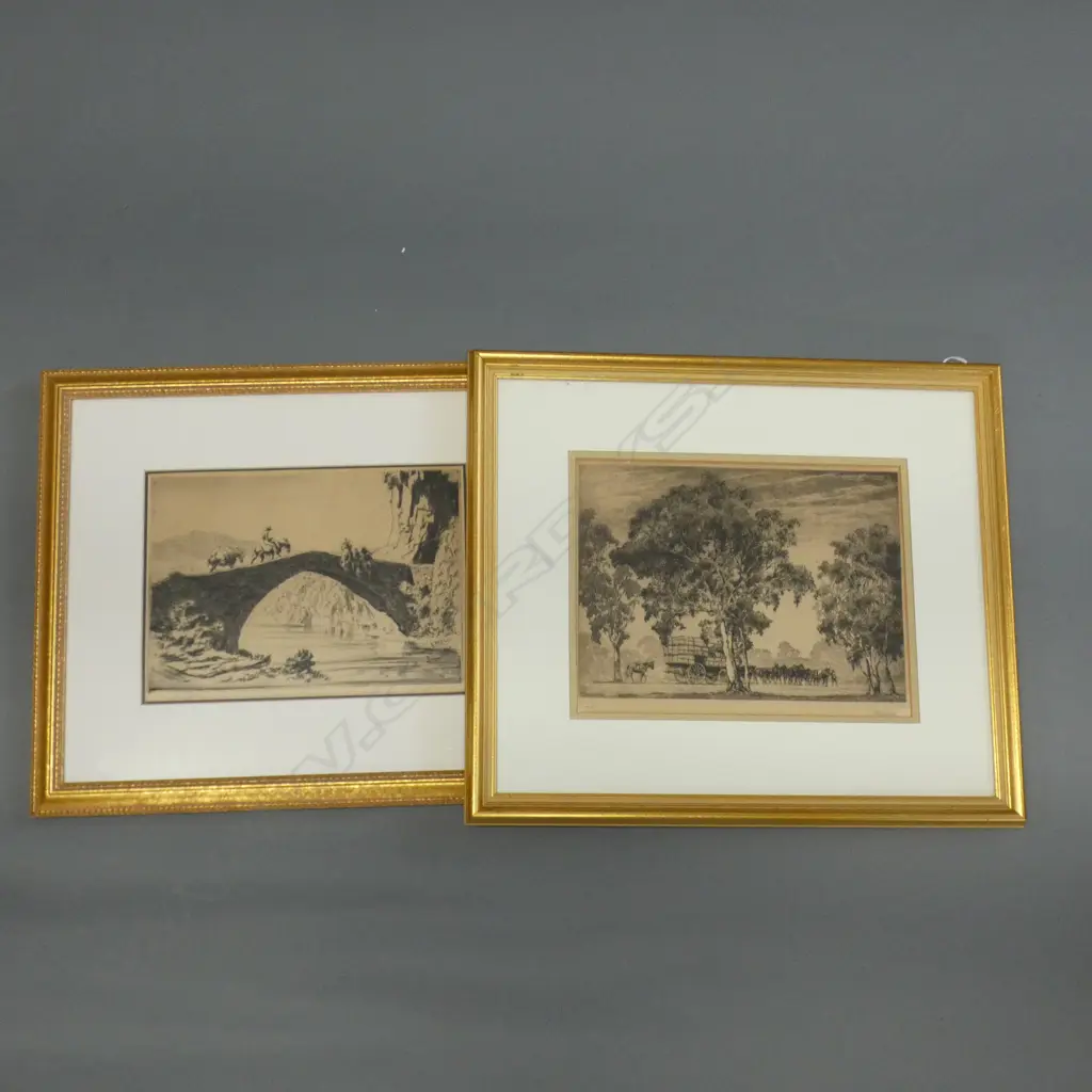 TWO FRAMED ENGRAVINGS Image 1++