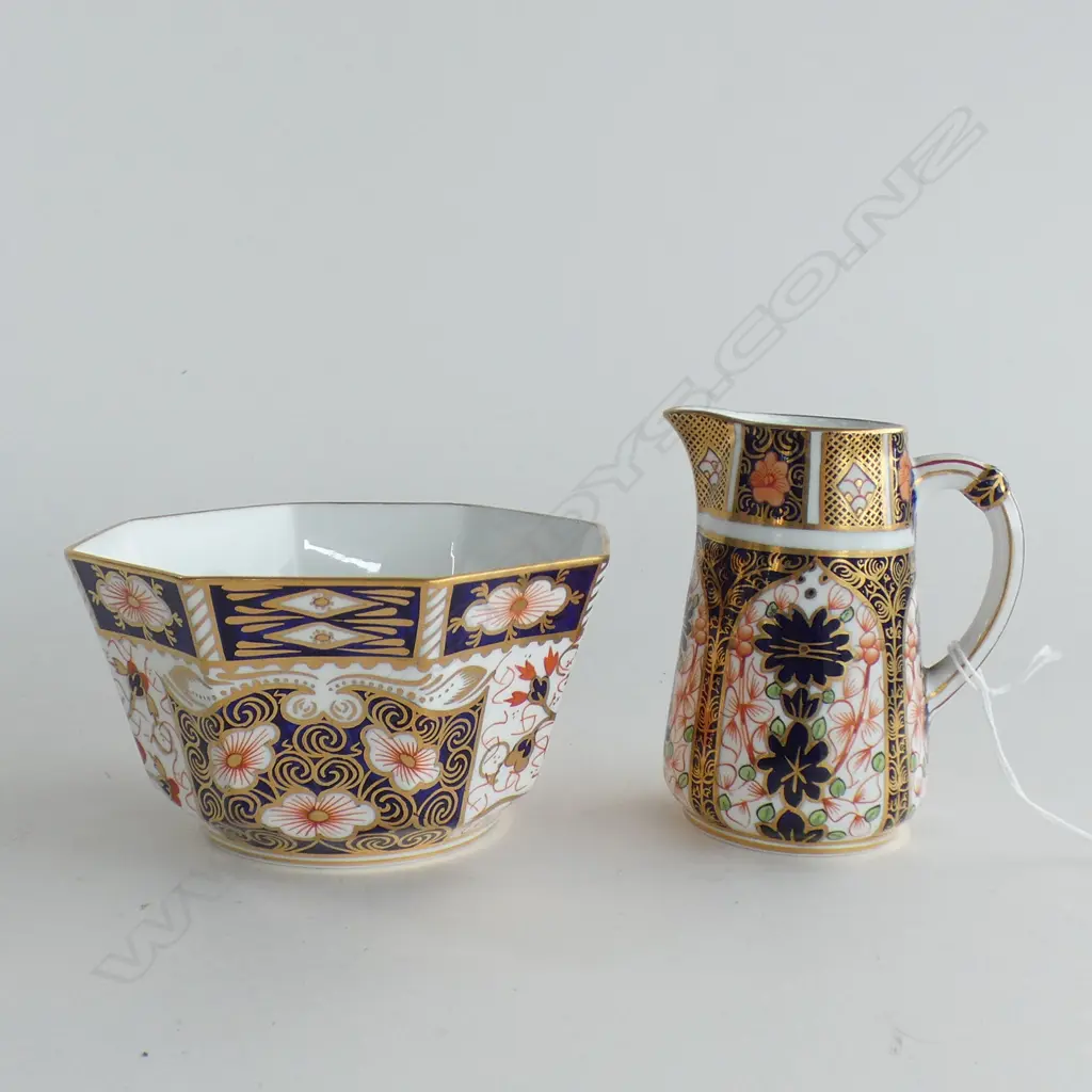 ROYAL CROWN DERBY IMARI SUGAR AND CREAMER Image 1++