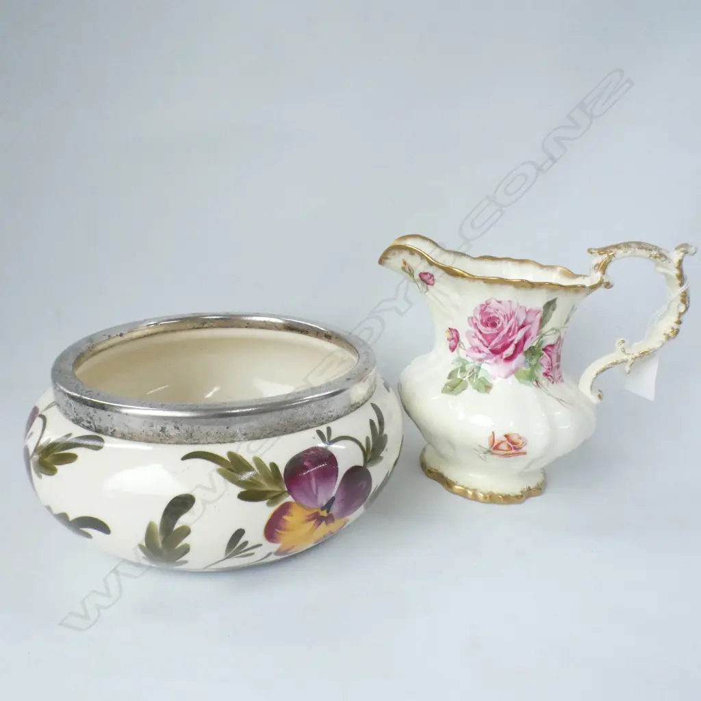 HAMMERSLEY JUG (H 170MM) + PANSY EP RIMMED BOWL (DIA  200MM) Image 1++
