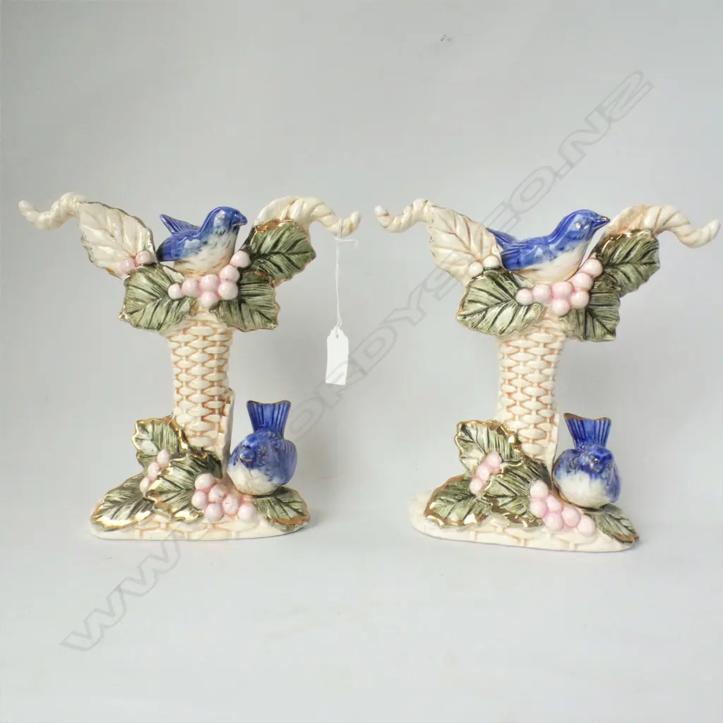 PR RETRO JAPANESE NORLEANS BLUE BIRD ORNAMENTS H 210MM Image 1++