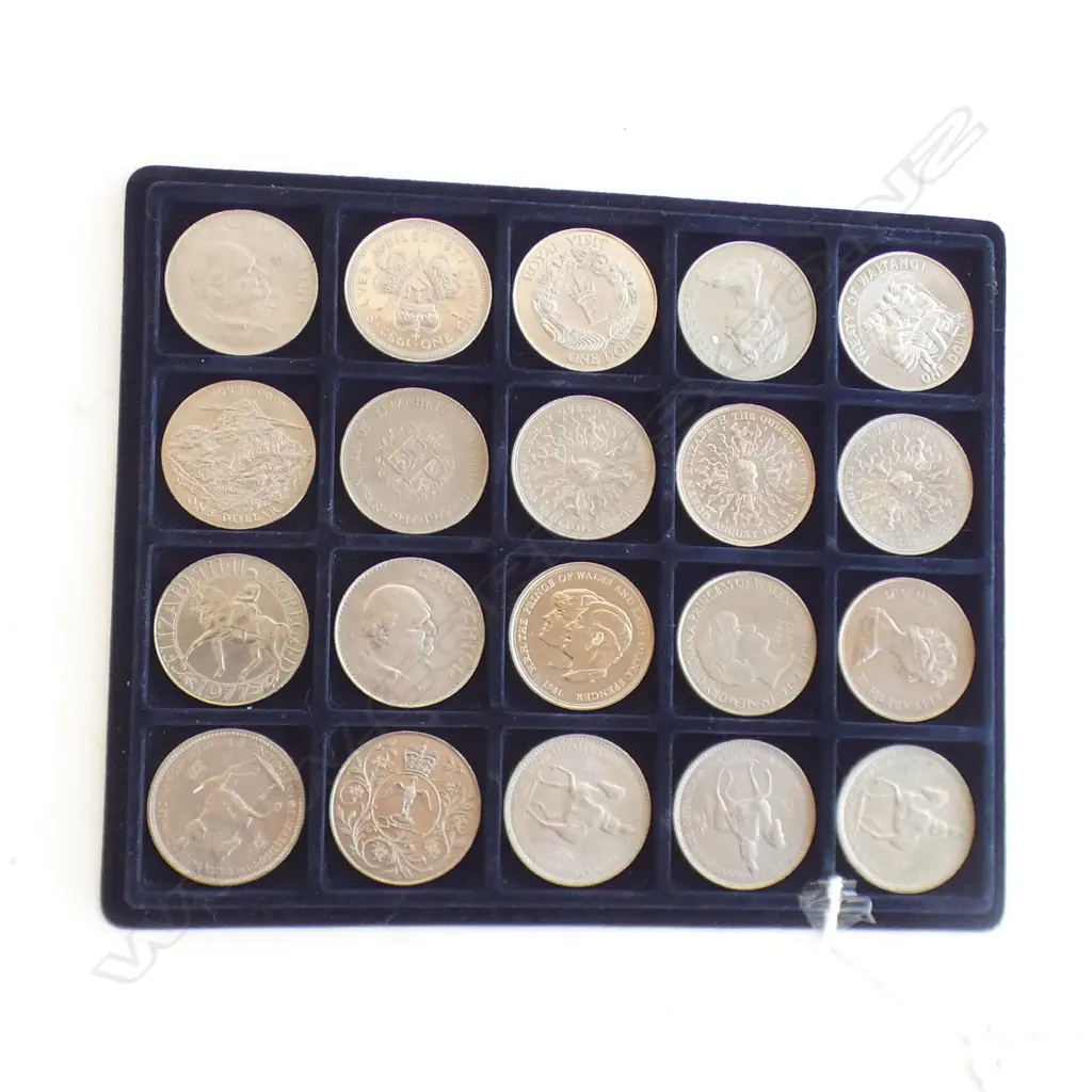 20 MAINLY UK & NZ CROWNS & $1 COINS UNC ETC Image 1++