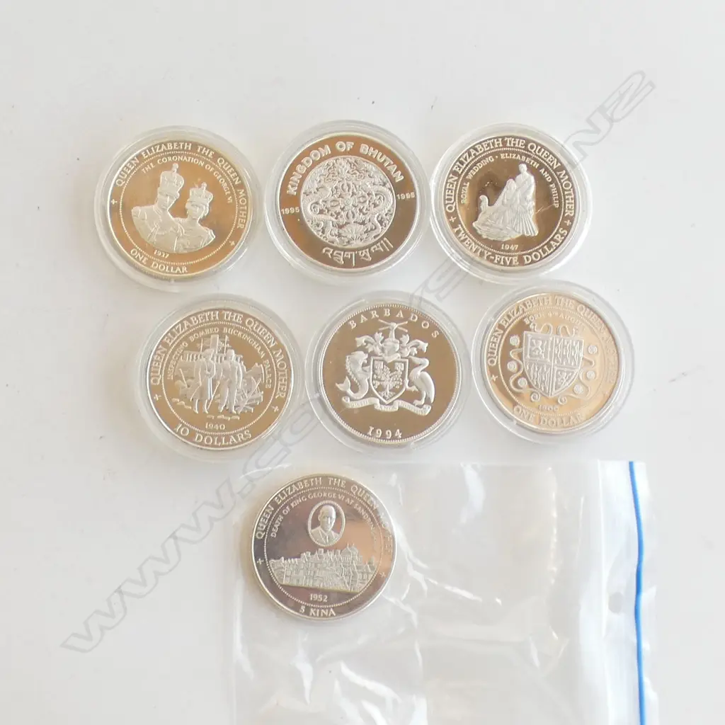 7 PROOF SILVER COINS $5 $10 $1 5 KINA ETC Image 1++