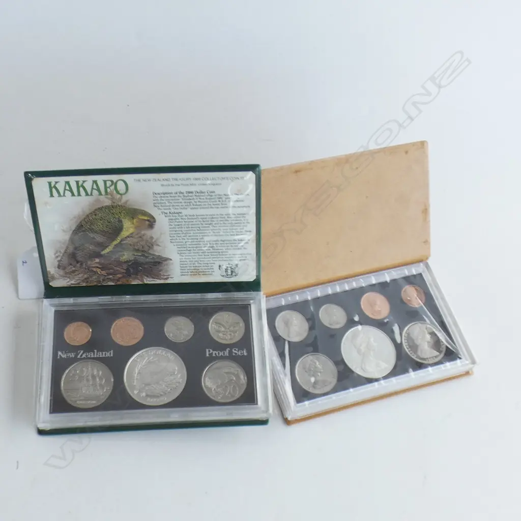 1985 NZ COIN SET & 1986 NZ PROOF SET Image 1++