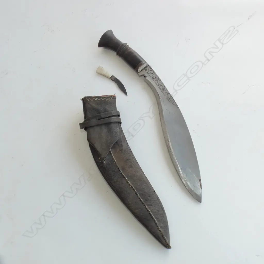 KHUKURI KNIFE WITH LEATHER SCABBARD L 360 MM Image 1++