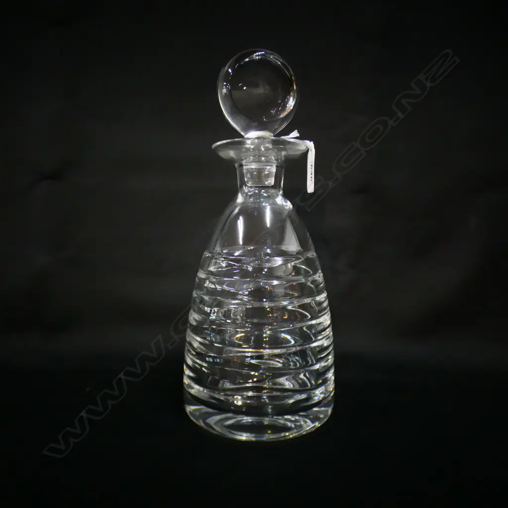 CRYSTAL DECANTER w. BULLS EYE STOPPER H.280mm Image 1++