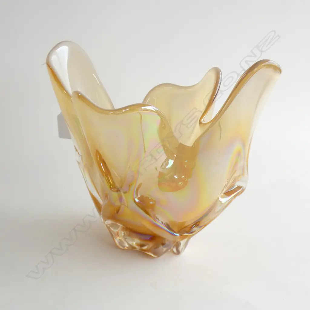 AMBER ART GLASS VASE H.215mm Image 1++
