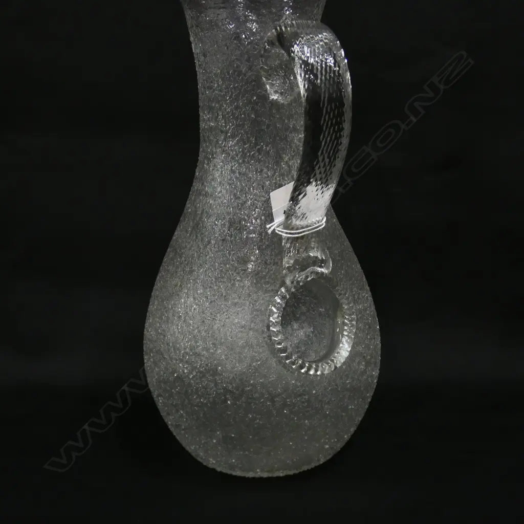 CRUSHED CRYSTAL ICE JUG c.1920 H.290mm Image 1++