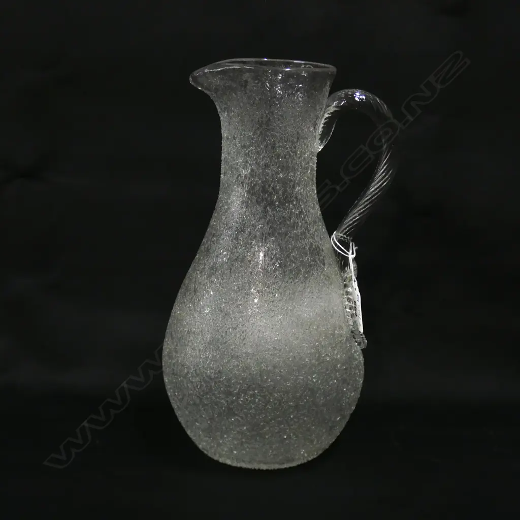 CRUSHED CRYSTAL ICE JUG c.1920 H.290mm Image 1++