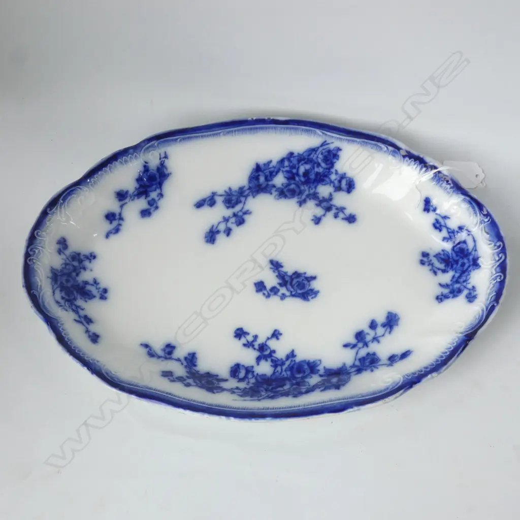 LG VINTAGE GRINDLEY FLOW BLUE MEAT PLATTER 400 X 290MM Image 1++
