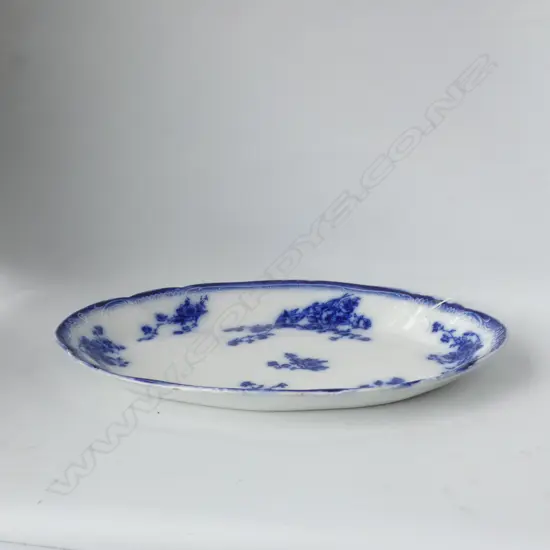 LG VINTAGE GRINDLEY FLOW BLUE MEAT PLATTER 400 X 290MM
