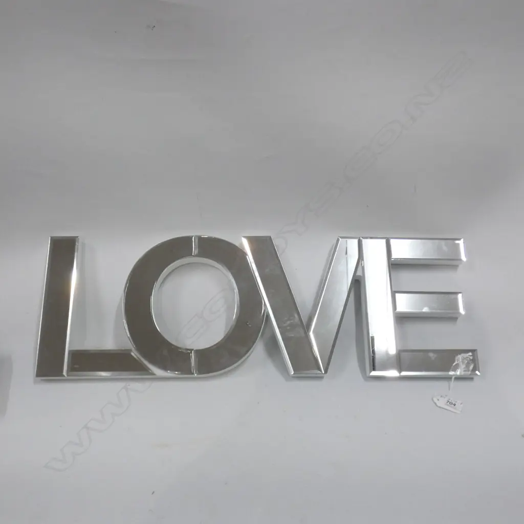 WALL MIRROR SHAPED WITH LETTERS OF 'LOVE' L 780MM Image 1++