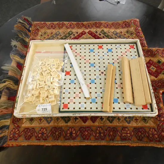 VINTAGE TRAVEL SCRABBLE SET (BOARD 210 X 210MM