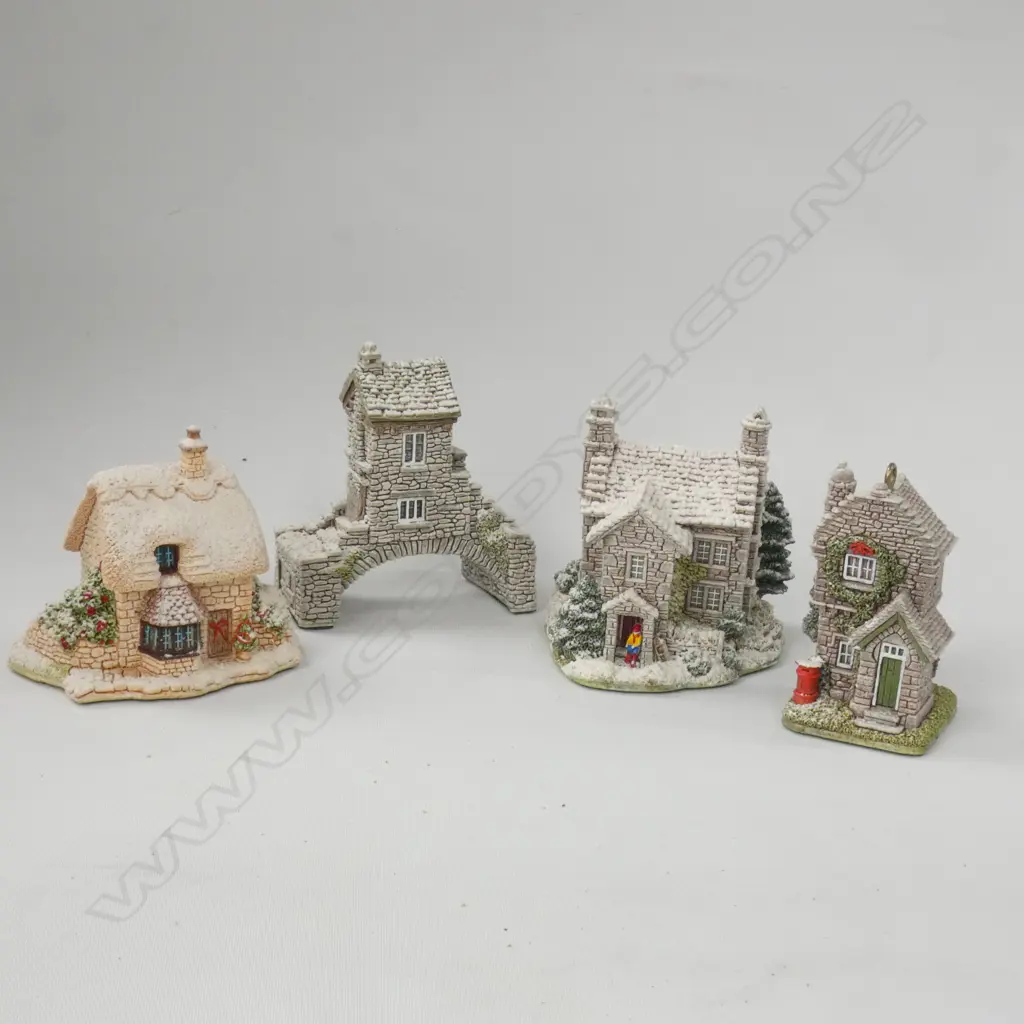 4 LILLIPUT LANE COTTAGES IN ORIGINAL BOXES; PARTRIDGE, PATTERDALE & PLUM COTTAGE & BRIDGE HOUSE IN WINTER 1 A/F Image 1++