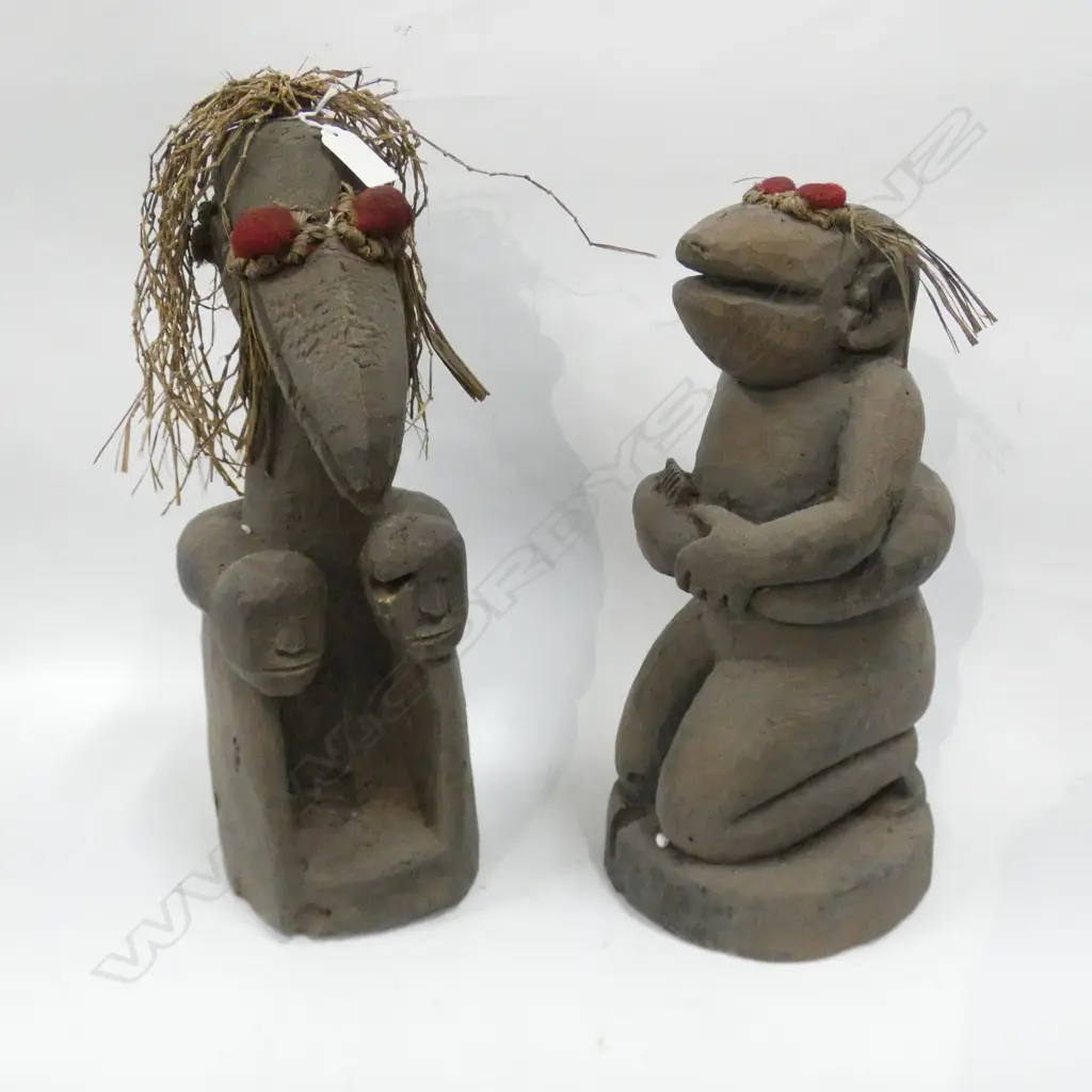 PR ZOOMORPHIC CARVED WOODEN FIGURES H.390mm Image 1++