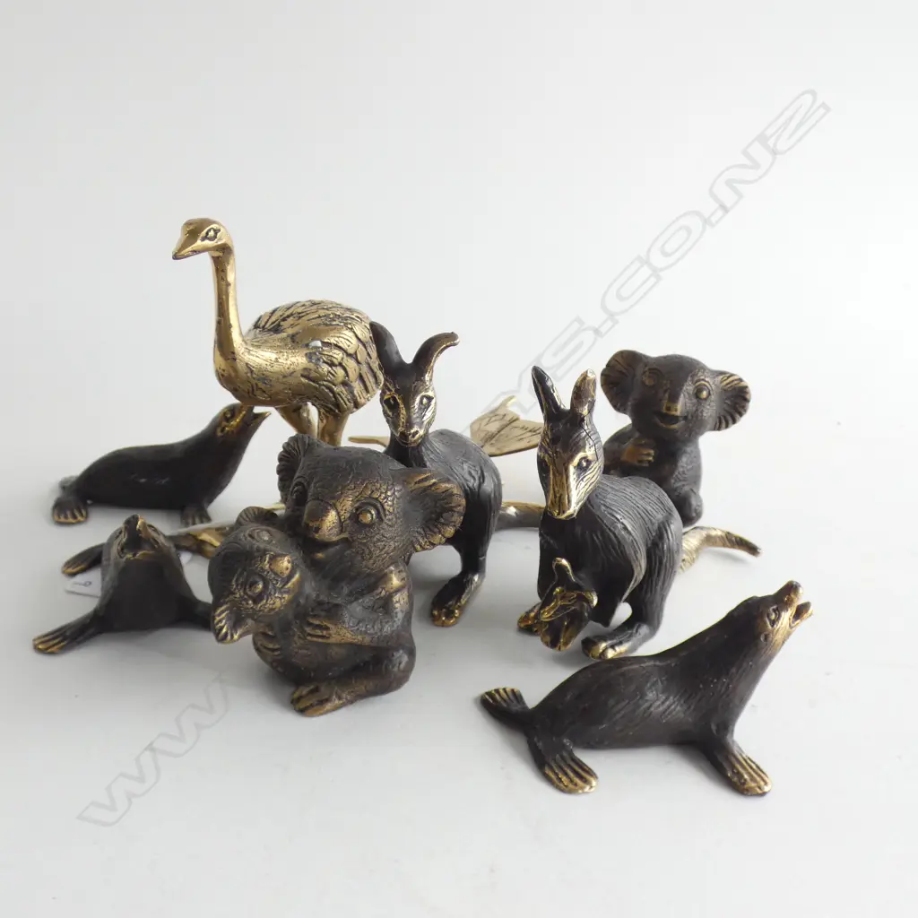 9 ASST. MINI BRONZES; AUSTRALIAN ANIMALS ETC Image 1++