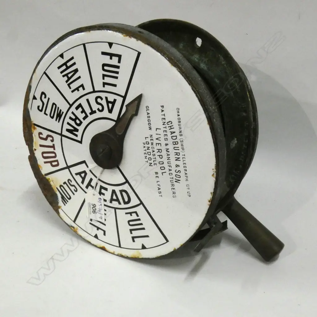SHIPS TELEGRAPH; CHADBURN & SON LIVERPOOL 245mm dia Image 1++