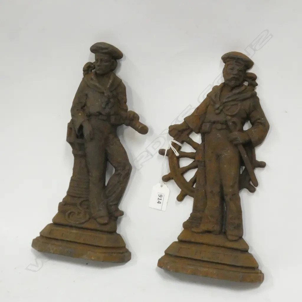 PR CAST IRON NAUTICAL DOORSTOPS 'BRITAINS PRIDE' H.285mm Image 1++