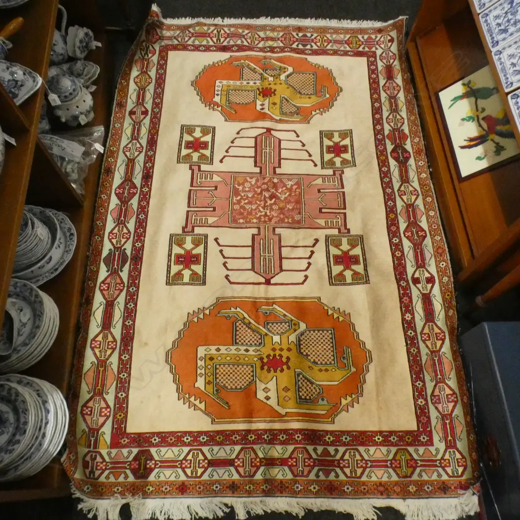 HAND WOVEN MULTICOLOURED RUG 1880 X 1220MM Image 1++
