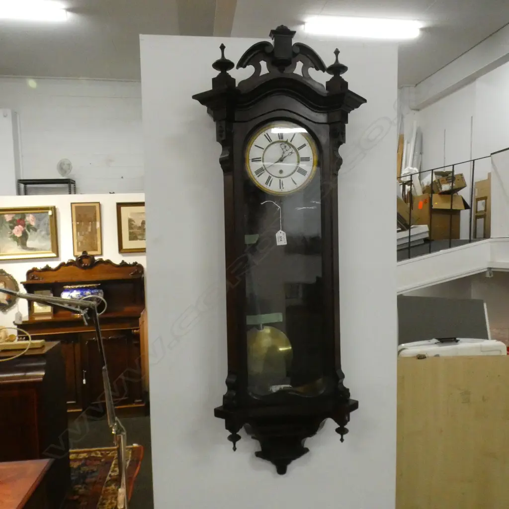 ANTIQUE WALL CLOCK has had borer ex. Highwic House H.1130mm Image 1++