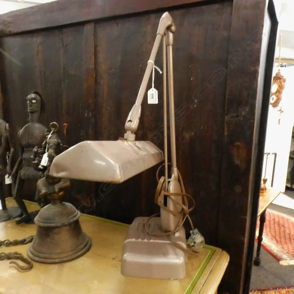 LARGE VINTAGE METAL LIGHT; DAZOR MFG. CO. Image 1++