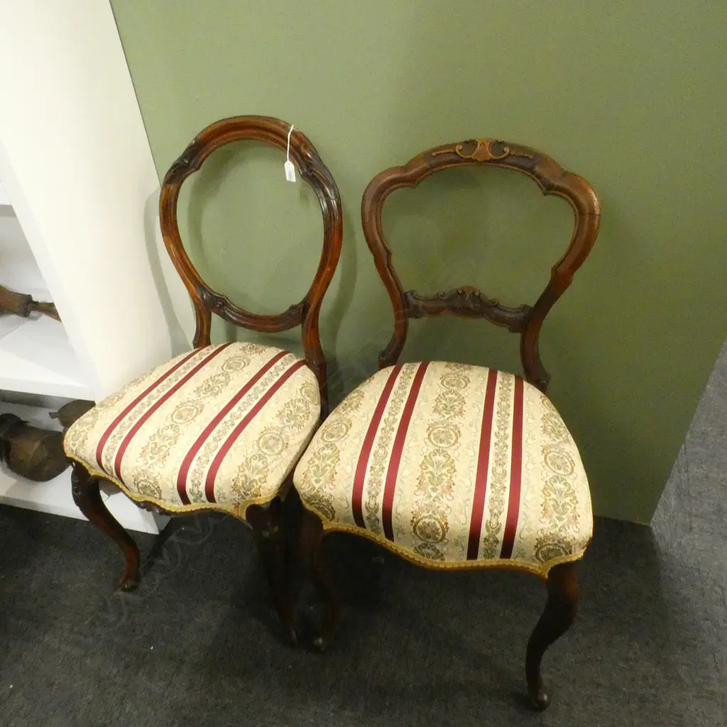 PR BALLOON BACK CHAIRS ex Highwic House the vendor is great great grandson of the first owner of Highwic Image 1++