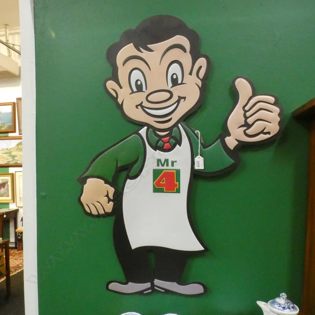 MR 4 SQUARE TIN SIGN H.780mm Image 1++