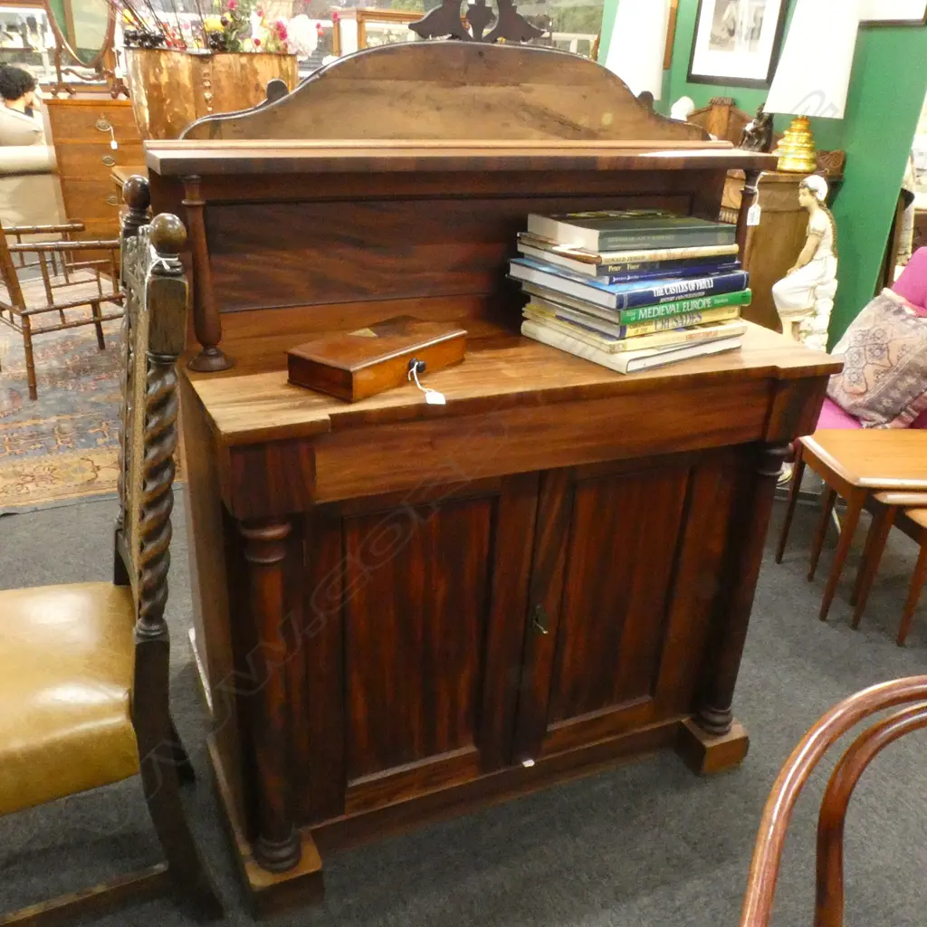 VICTORIAN MAHOGANY SIDEBOARD W.1050mm Image 1++