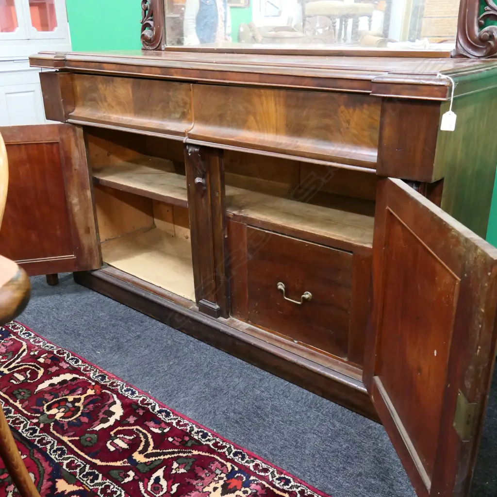 VICTORIAN MAHOGANY MIRROR BACK SIDEBOARD EX. HIGHWIC HOUSE... Image 1++