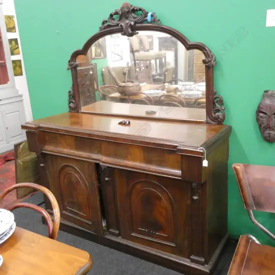 VICTORIAN MAHOGANY MIRROR BACK SIDEBOARD EX. HIGHWIC HOUSE...