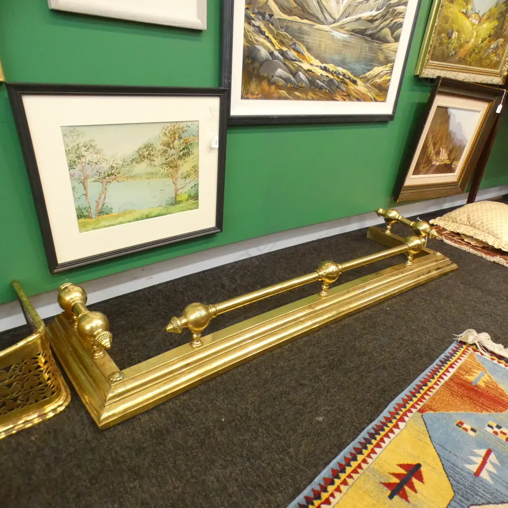BRASS FIRE FENDER 1380x380mm Image 1++
