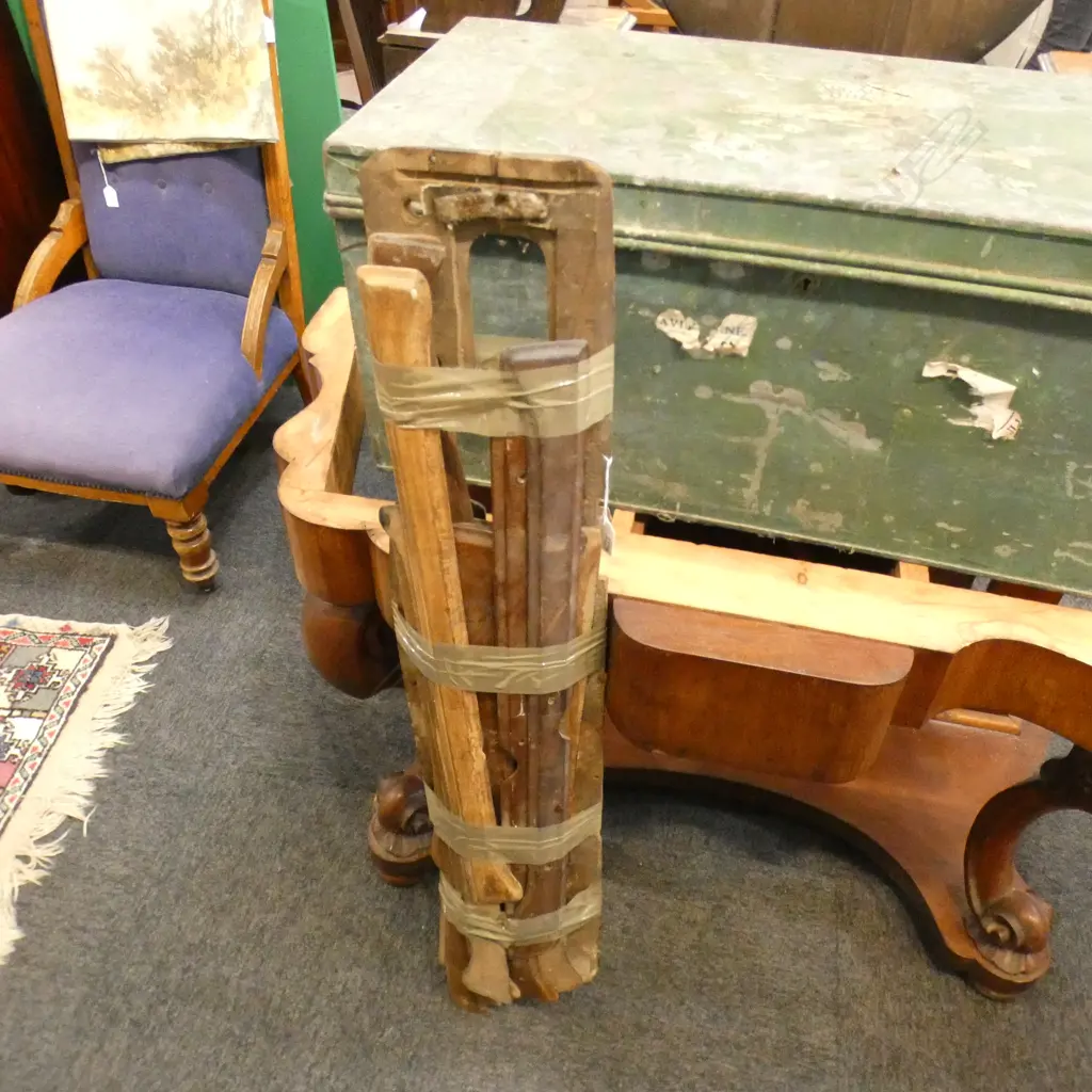 COLLECTION VINTAGE WOODEN CAR PIECES; DASH ETC Image 1++